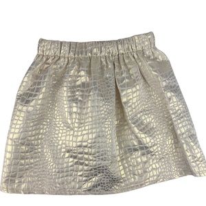Pim + Larkin Metallic Skirt Gold Elastic Waist Size Small